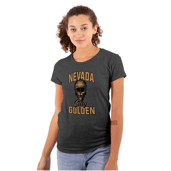 State of Nevada Stay Golden Tailgate Womens Fitted Plus Size Graphic Tee Brisco Brands 2X