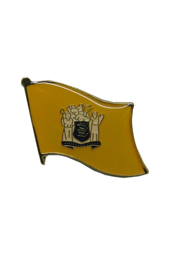 State of New Jersey NJ Flag Bike Motorcycle Hat Cap lapel Pin