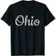thumbnail image 1 of State of Ohio Pride Script Text Distressed Design Gifts T-Shirt, 1 of 3