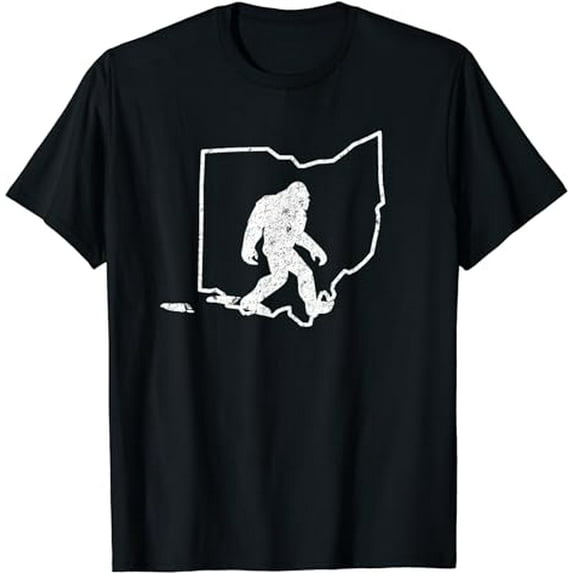 State of Ohio Vintage Pride Bigfoot Hunter T Shirt