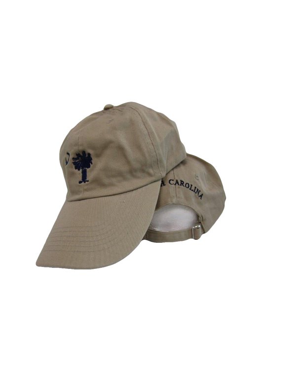 State of South Carolina SC Tan Khaki Embroidered Cap Hat