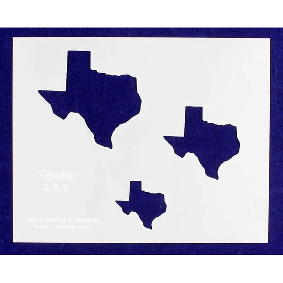 State of Texas 8x10 Stencil (2", 3", 4") 14 Mil Mylar - Painting/Crafts/ Templates