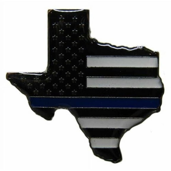State of Texas USA Thin Blue Line Bike Motorcycle Hat Cap lapel Pin