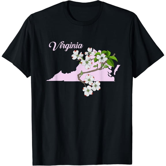 State of Virginia Flower the American Dogwood T-Shirt, F692 Tshirt All Size S-5XL