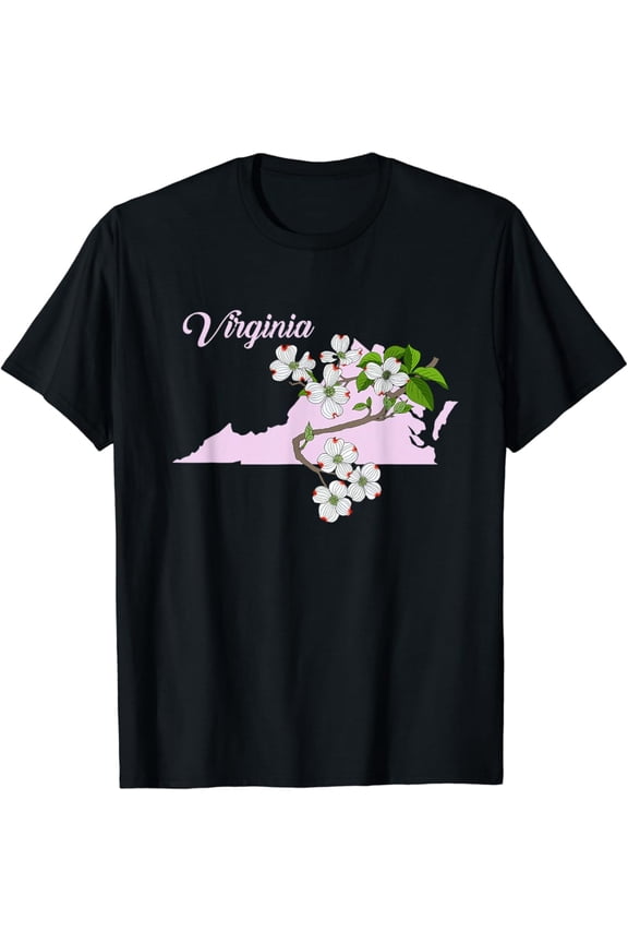 State of Virginia Flower the American Dogwood T-Shirt, F692 Tshirt All Size S-5XL