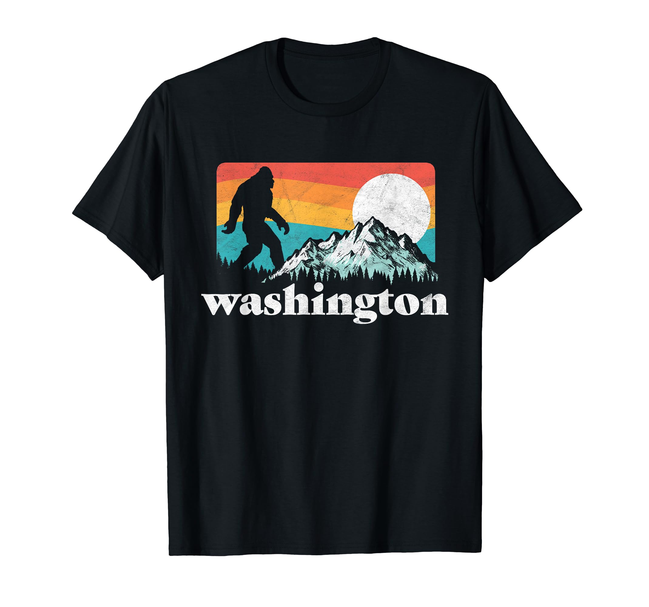 State of Washington Pacific Northwest Bigfoot Mountain T-Shirt ...