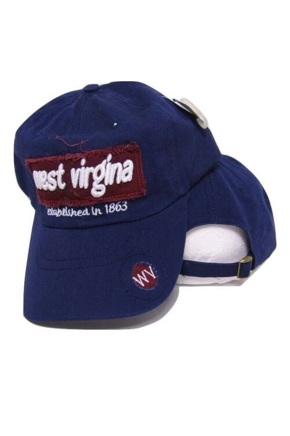 State of West Virginia Established in 1863 WV Blue Embroidered Cap Hat