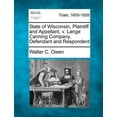 thumbnail image 1 of State of Wisconsin, Plaintiff and Appellant, V. Lange Canning Company, Defendant and Respondent (Paperback), 1 of 1