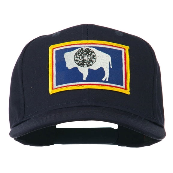 State of Wyoming Embroidered Patch Cap - Navy OSFM