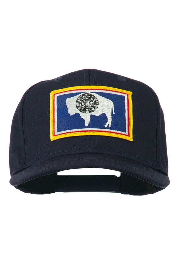 State of Wyoming Embroidered Patch Cap - Navy OSFM