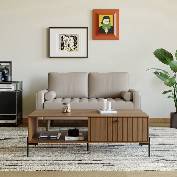 StateSide 59" Vegan Leather Office Loveseat, Square Arm 2-Seater Sofa for Reception, Home Office & Small Spaces