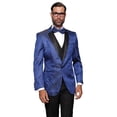 thumbnail image 1 of Statement Bellagio Men's Paisely 3 Piece Modern Fit Tuxedo - Royal - 42S, 1 of 3