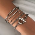 thumbnail image 1 of Womens Mens Bracelet Set Glossy Alloy Chain Bracelets Beautiful Ethnic Design Metal Hollow Elements Fashion Jewelry, 1 of 5