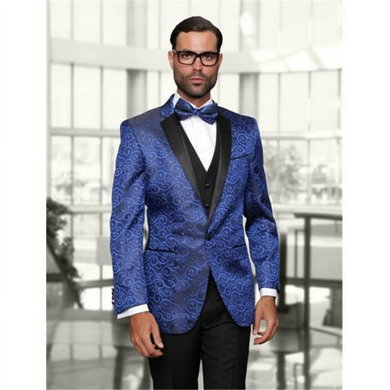 Statement Clothing Bellagio Royal 3 Piece Mens Tuxedo Suit, 40R