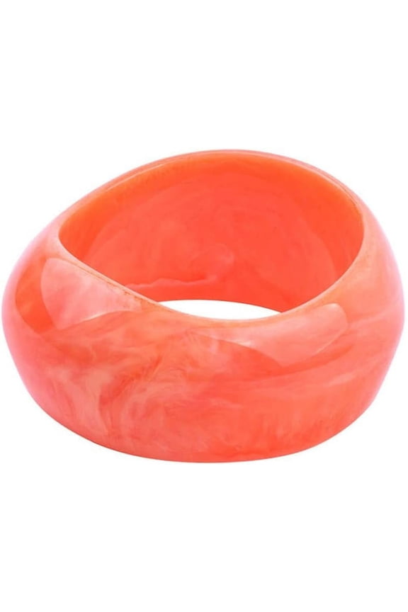 Statement Domed Resin Bracelet Transparent Acrylic Geometric Tortoiseshell Chunky Thick Bangle Skewed Wide Face Plastic Acrylic Big Large Bracelet for Women Girls Jewelry Gift