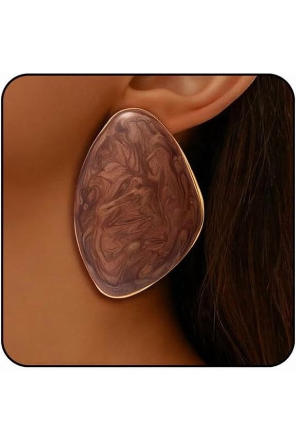 Statement Earrings for Women Big Earrings Large Statement Earrings Chunky Irregular Geometric Drop Dangle Earrings Oval Round Pebble Shape Earrings Chunky Jewelry[f1230]