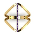 thumbnail image 1 of Statement Engagement Ring for Women - 0.09ct Natural Amethyst in 14K Yellow Gold Promise Ring, 1 of 6