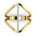 thumbnail image 1 of Statement Engagement Ring for Women - 0.09ct Natural Aquamarine in 14K Yellow Gold Promise Ring, 1 of 6