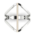 thumbnail image 1 of Statement Engagement Ring for Women - 0.09ct Natural Morganite in 14K White Gold Promise Ring, 1 of 6