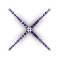 thumbnail image 1 of Statement Engagement Ring for Women - 0.245ct Natural Amethyst in 14K White Gold Promise Ring, 1 of 6