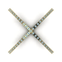 Statement Engagement Ring for Women - 0.245ct Natural Aquamarine in 18K Yellow Gold Promise Ring