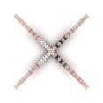 thumbnail image 1 of Statement Engagement Ring for Women - 0.245ct White Sapphire in 14K Rose Gold Promise Ring, 1 of 6