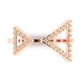thumbnail image 1 of Statement Engagement Ring for Women - 0.2475ct Natural Morganite in 14K Rose Gold Promise Ring, 1 of 6