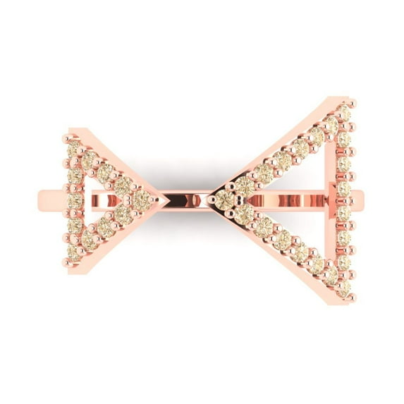 Statement Engagement Ring for Women - 0.2475ct Natural Morganite in 14K Rose Gold Promise Ring