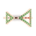 thumbnail image 1 of Statement Engagement Ring for Women - 0.2475ct Simulated Green Diamond in 14K Rose Gold Promise Ring, 1 of 6
