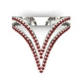 thumbnail image 1 of Statement Engagement Ring for Women - 0.525ct Natural Garnet in 18K White Gold Promise Ring, 1 of 6