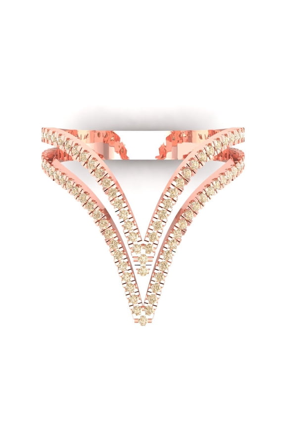 Statement Engagement Ring for Women - 0.525ct Natural Morganite in 14K Rose Gold Promise Ring