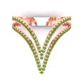 thumbnail image 1 of Statement Engagement Ring for Women - 0.525ct Natural Peridot in 14K Rose Gold Promise Ring, 1 of 6