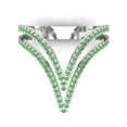thumbnail image 1 of Statement Engagement Ring for Women - 0.525ct Simulated Green Diamond in 14K White Gold Promise Ring, 1 of 6