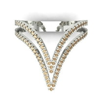 Statement Engagement Ring for Women - 0.525ct Yellow Moissanite in 18K White Gold Promise Ring