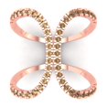 thumbnail image 1 of Statement Engagement Ring for Women - 0.5ct Simulated Champagne Diamond in 14K Rose Gold Promise Ring, 1 of 6
