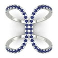 thumbnail image 1 of Statement Engagement Ring for Women - 0.5ct Simulated Tanzanite in 14K White Gold Promise Ring, 1 of 6