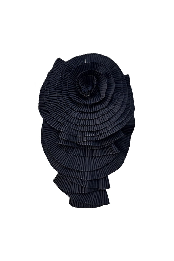 Statement Flower Brooch for Fashionable Outfits Pleated Big Floral Lapel Pin
