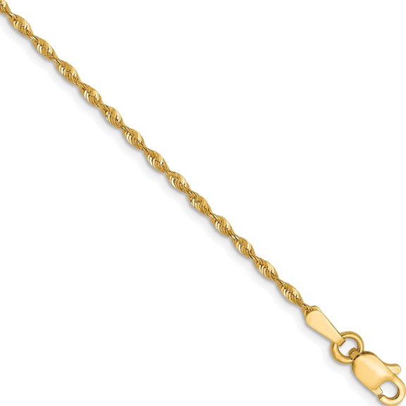 Statement Luxe Classic 10K 1.5mm Diamond-Cut Lightweight Rope Chain Opulent Feminine Chic
