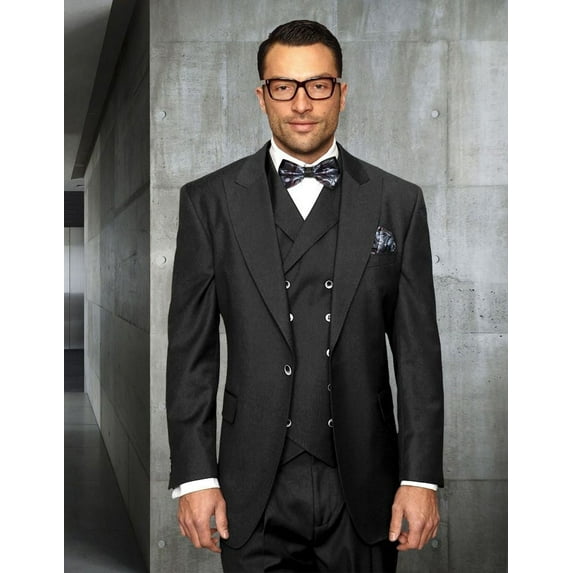 Statement Men's 100% Wool Suit - 10 Button Vest