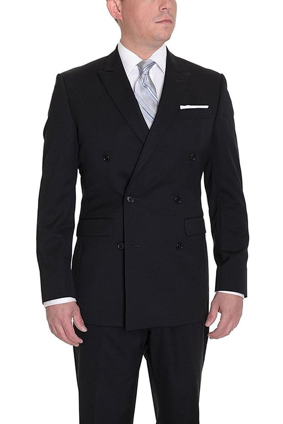 Statement Men's Modern Fit Double Breasted Two Piece Suit Set