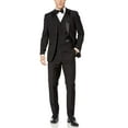thumbnail image 1 of Statement Men's Tux-PK Single Breasted Three Piece Peak Lapel Tuxedo - Black - 46S, 1 of 7