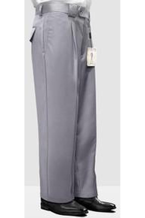 Statement Mens Grey Wool Wide Leg Baggy Dress Pants WP-100