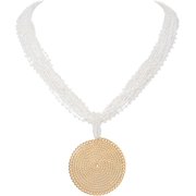 Statement Multi Layer Beaded Handmade Circle Pendant 20 Costume Necklace For Women[Z3683]