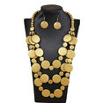 thumbnail image 1 of Statement Multicolor Wood Bead Chunky Layered Necklace Earring Set For Women Multi Layer Color Wooden Beaded Bib Long Strand African Necklace For Women Fashion Jewelry Costume, 1 of 3