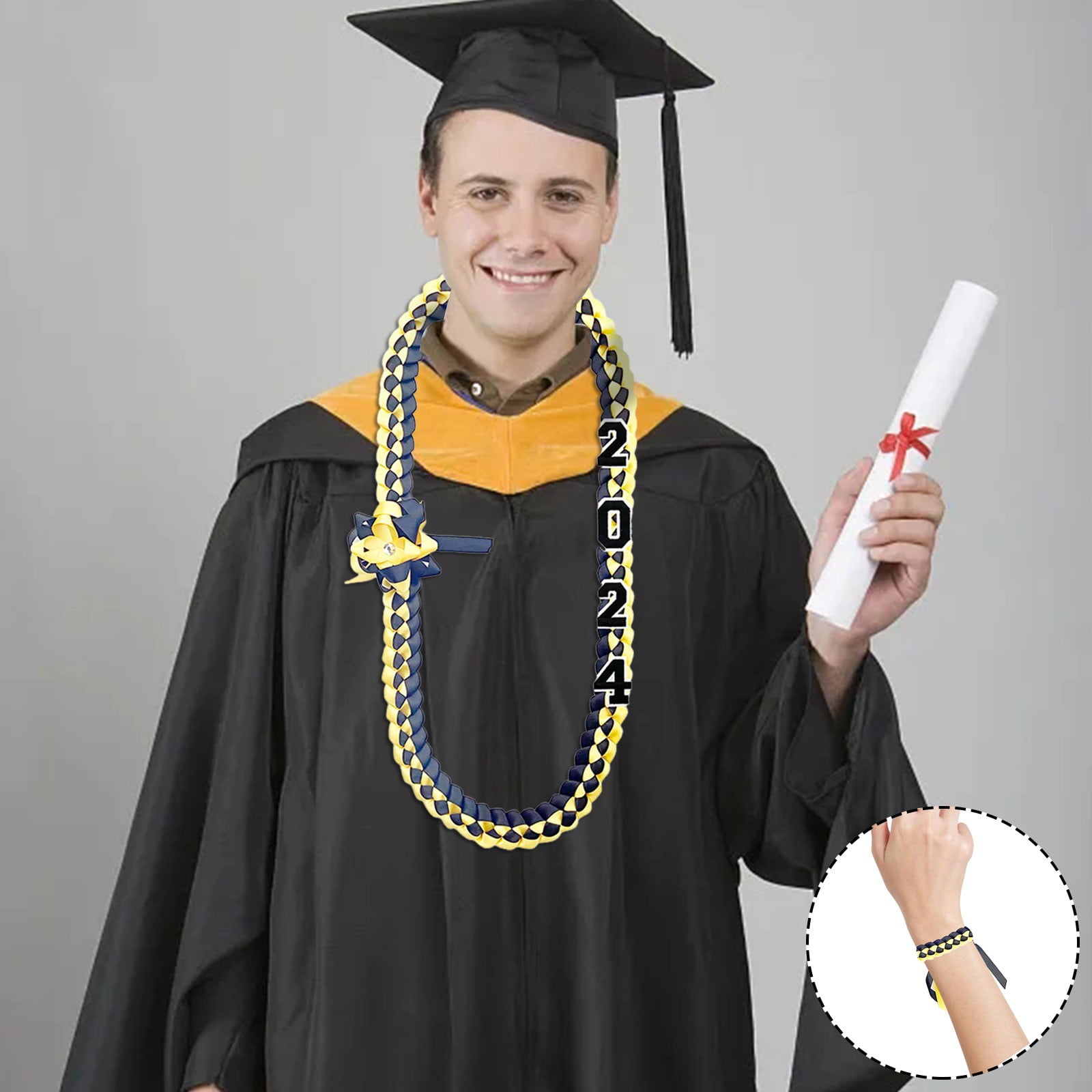 Statement Necklace 2024 Graduate Lei With Multiple School Color Options