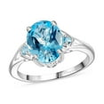 thumbnail image 1 of Statement November Birthstone Ring 925 Sterling Silver  Sky Blue Topaz Jewelry For Her Size 6 Ct 2.3 Birthday Christmas Gifts for Women, 1 of 12
