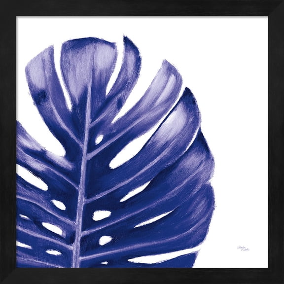 Statement Palms IV Indigo by Wellington Studio, Framed Wall Art, 13.25W x 13.25H