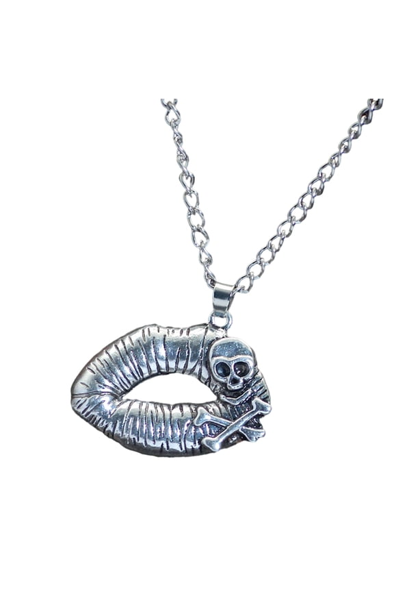 Statement Skull Lips Necklace for Individualistic Fashion Lovers Casual Wear
