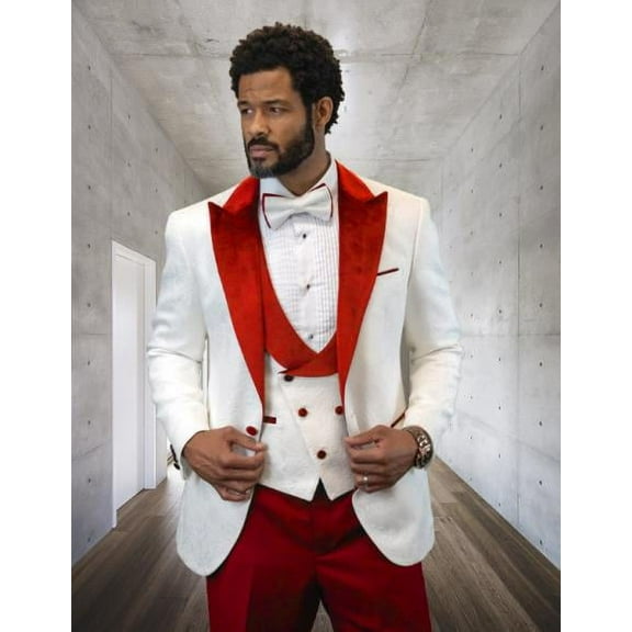 Statement Suits White ~ Red