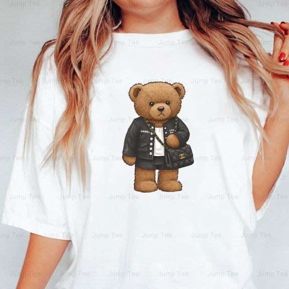 Statement Teddy Bear Trendy Graphic For All Ages Cute Animal Unisex T-Shirt, up to size 5XL